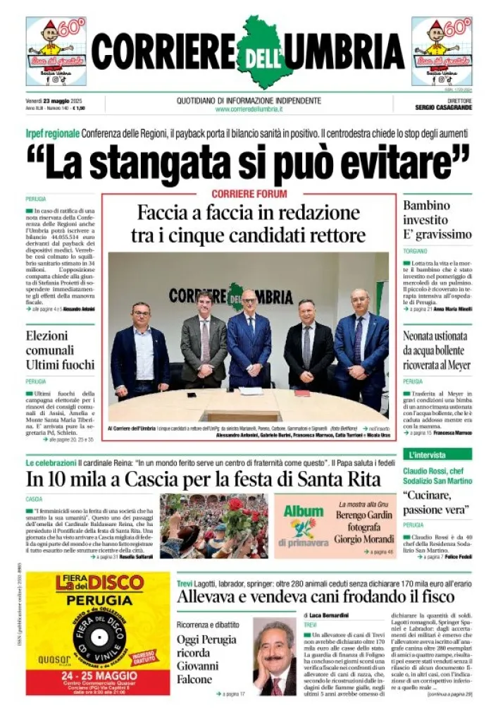 Prima-pagina-corriere umbria-del-2025-05-23